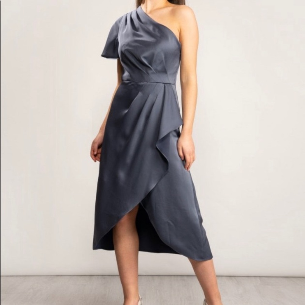 Ted Baker Ridah waterfall one shoulder dress - Picture 1 of 10
